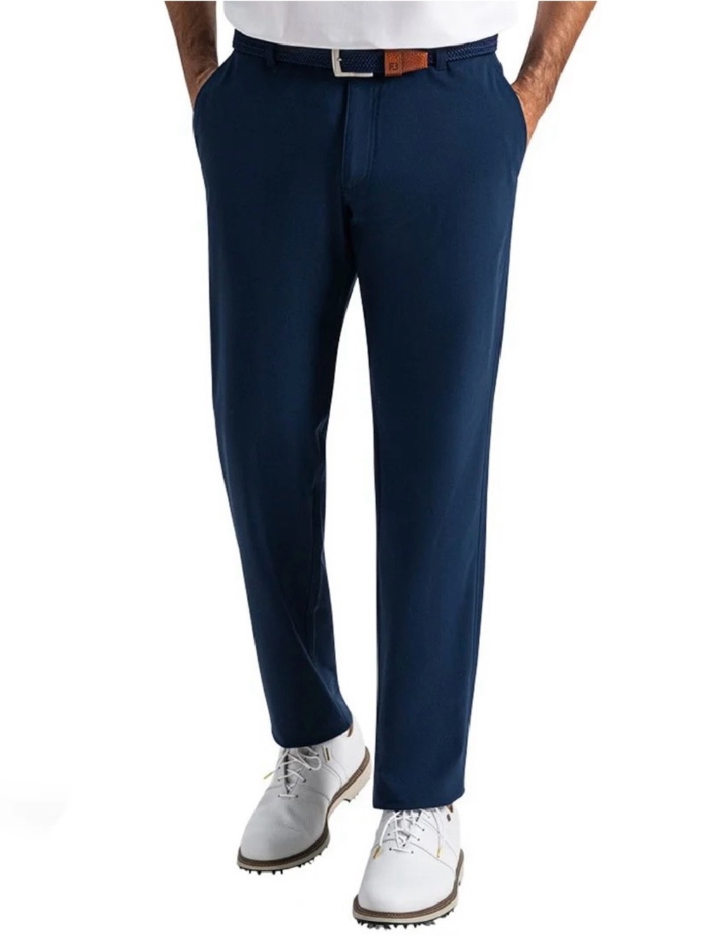 FJ Men's Classic Navy Golf Pants - Comfortable Straight Fit
